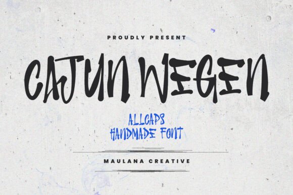 Cajun Wegen: A Gritty Display Font for Edgy Web Design