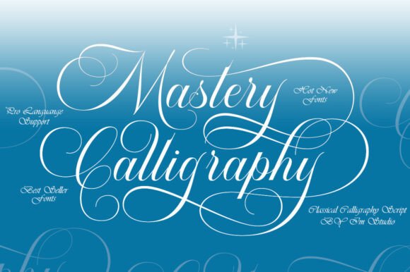 Elevate Your Shop with the Mastery Calligraphy Typeface