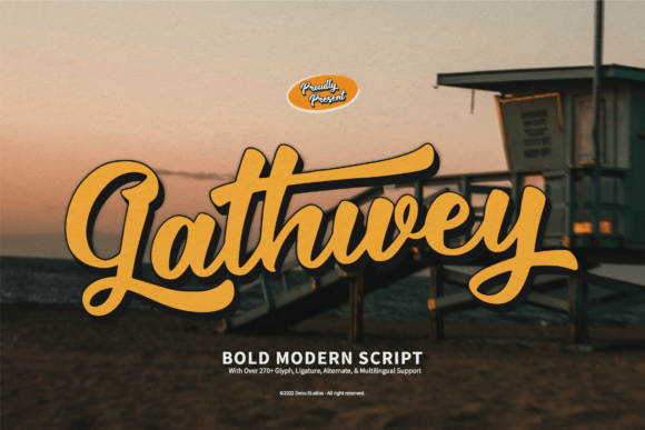 Gathwey: A Bold Script Font for Dynamic Web Design