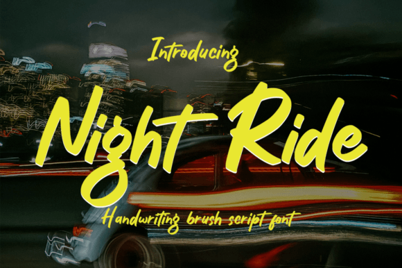 Night Ride: The Edgy Script Font for Bold Marketing