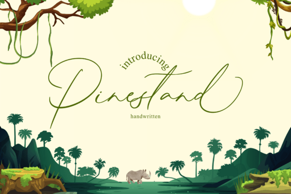 Pinestand Font: A Handwritten Typeface for Polished Branding