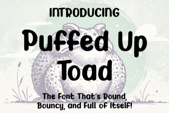 Puffed Up Toad: A Playful Typeface for Handmade Brands