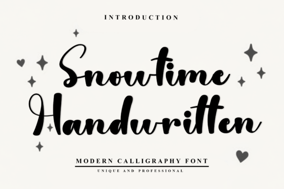 Snowtime Handwritten: A Modern Script Typeface for Winter Campaigns