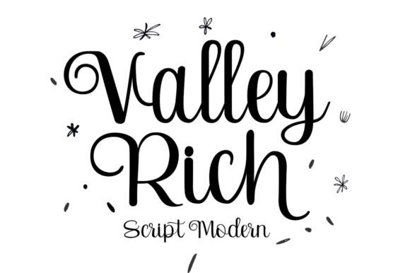 Valley Rich: A Modern Script Typeface for Digital Branding